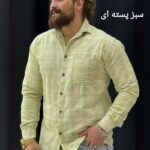 پیراهن پارچه کنفی شست خورده3098