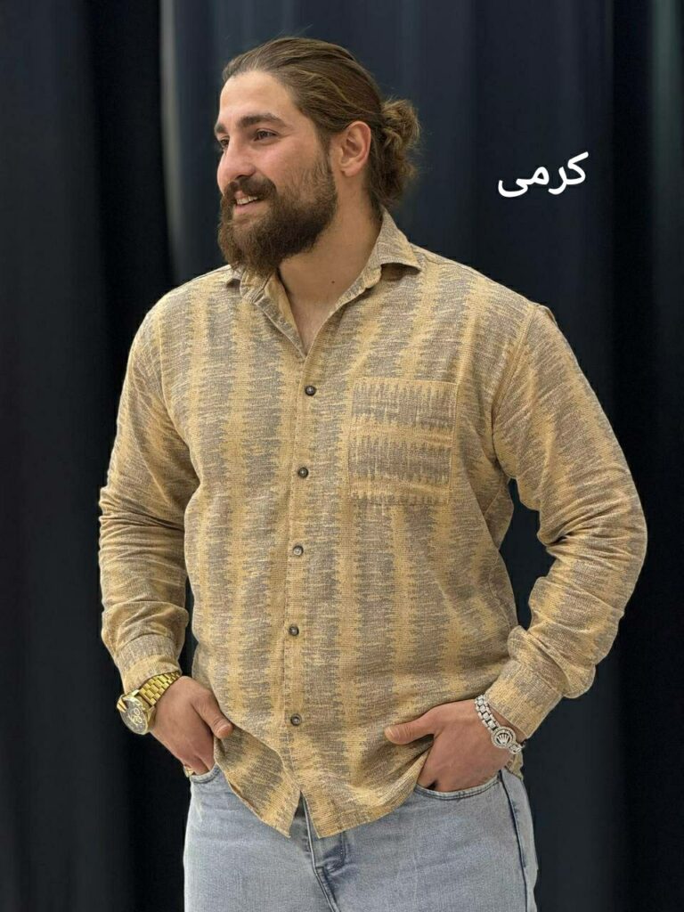 پیراهن پارچه کنفی شست خورده