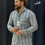 پیراهن پارچه کنفی شست خورده