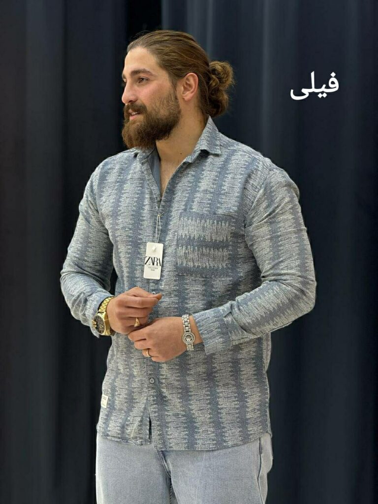 پیراهن پارچه کنفی شست خورده