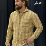 پیراهن پارچه کنفی شست خورده
