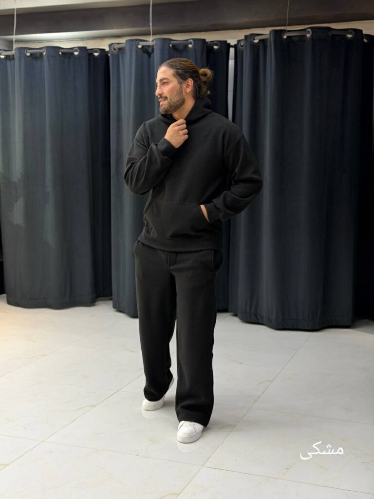 ست هودی و شلوار پارچه فوتر 1041