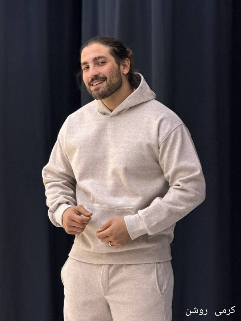 ست هودی و شلوار پارچه فوتر 1041