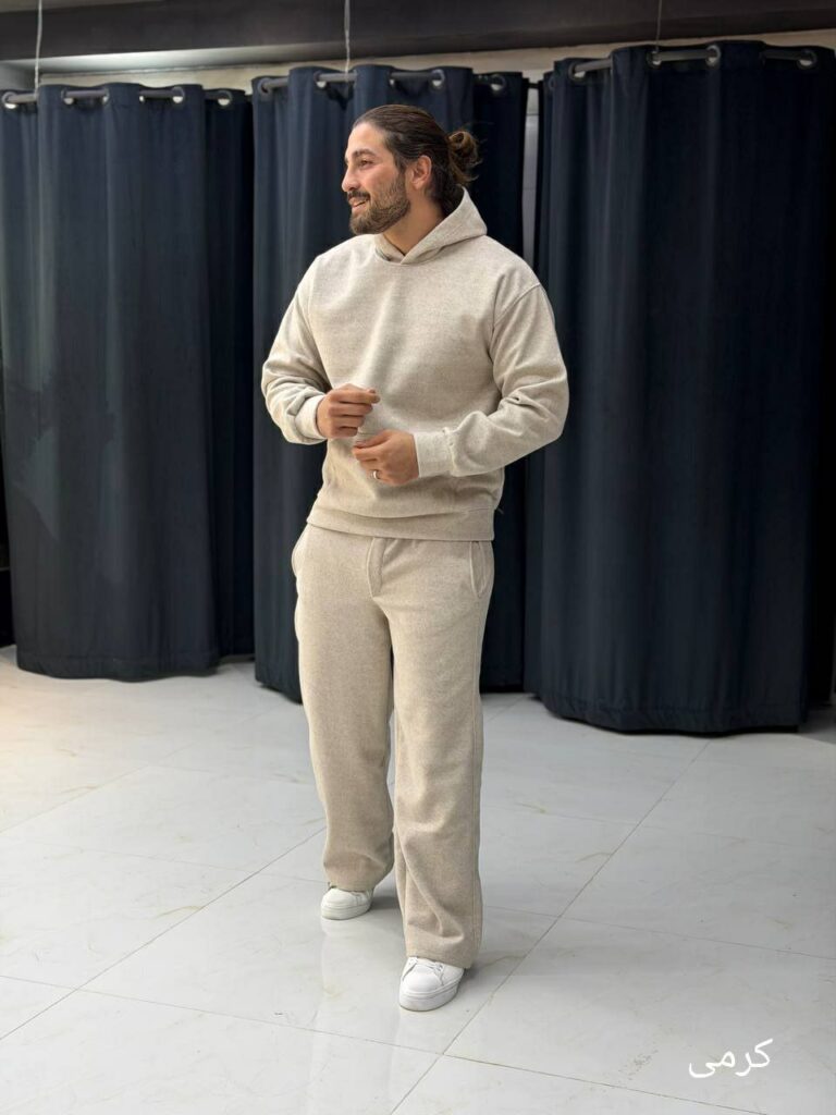 ست هودی و شلوار پارچه فوتر 1041