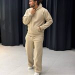 ست هودی و شلوار پارچه فوتر 1041