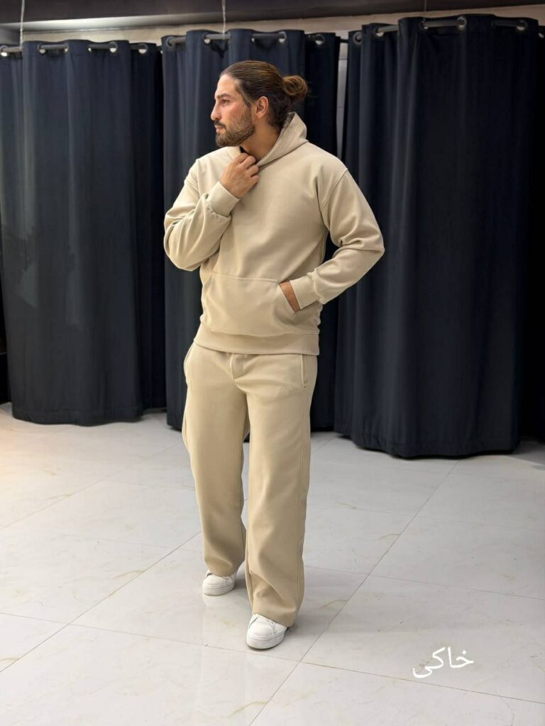 ست هودی و شلوار پارچه فوتر 1041