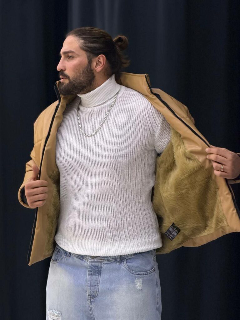 کاپشن چرم وارداتی 7009