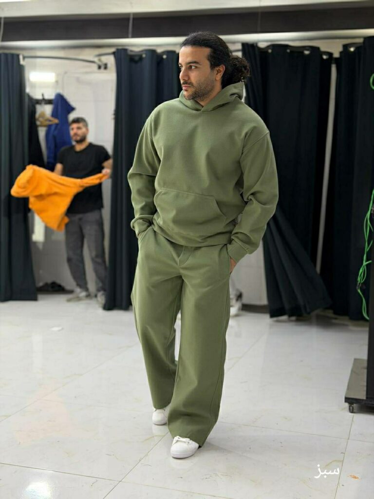 ست هودی و شلوار پارچه فوتر 1041