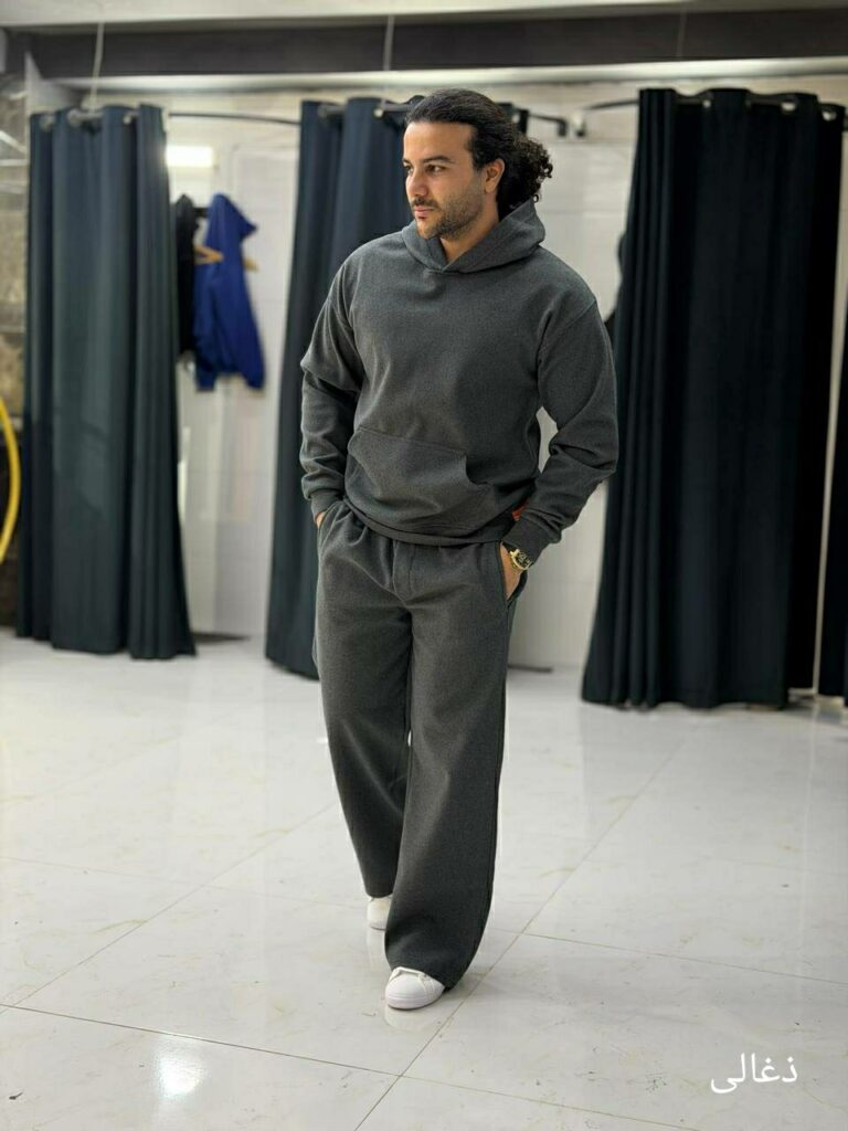 ست هودی و شلوار پارچه فوتر 1041