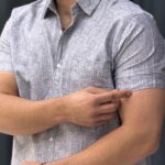 حراج . پیراهن لینن شانتون تمام نخ
