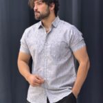 حراج . پیراهن لینن شانتون تمام نخ