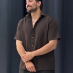 پیراهن پارچه مازراتی خارجی کد 2 3164