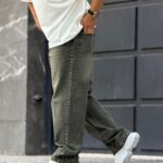 شلوار نیم بگ پارچه ترک 4022